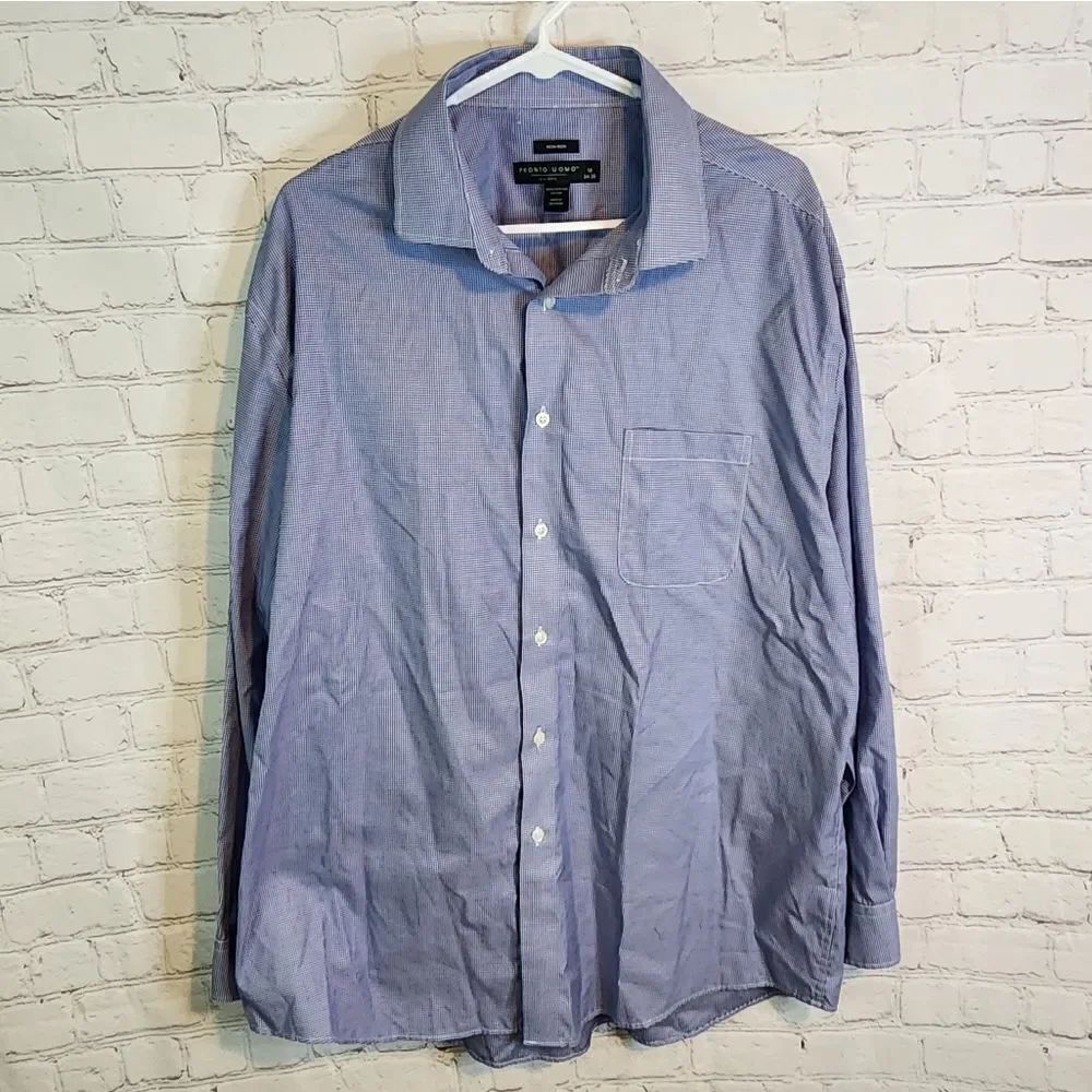 Men's Pronto Uomo "100% Egyptian Cotton" longsleeve button-down shirt, size XL